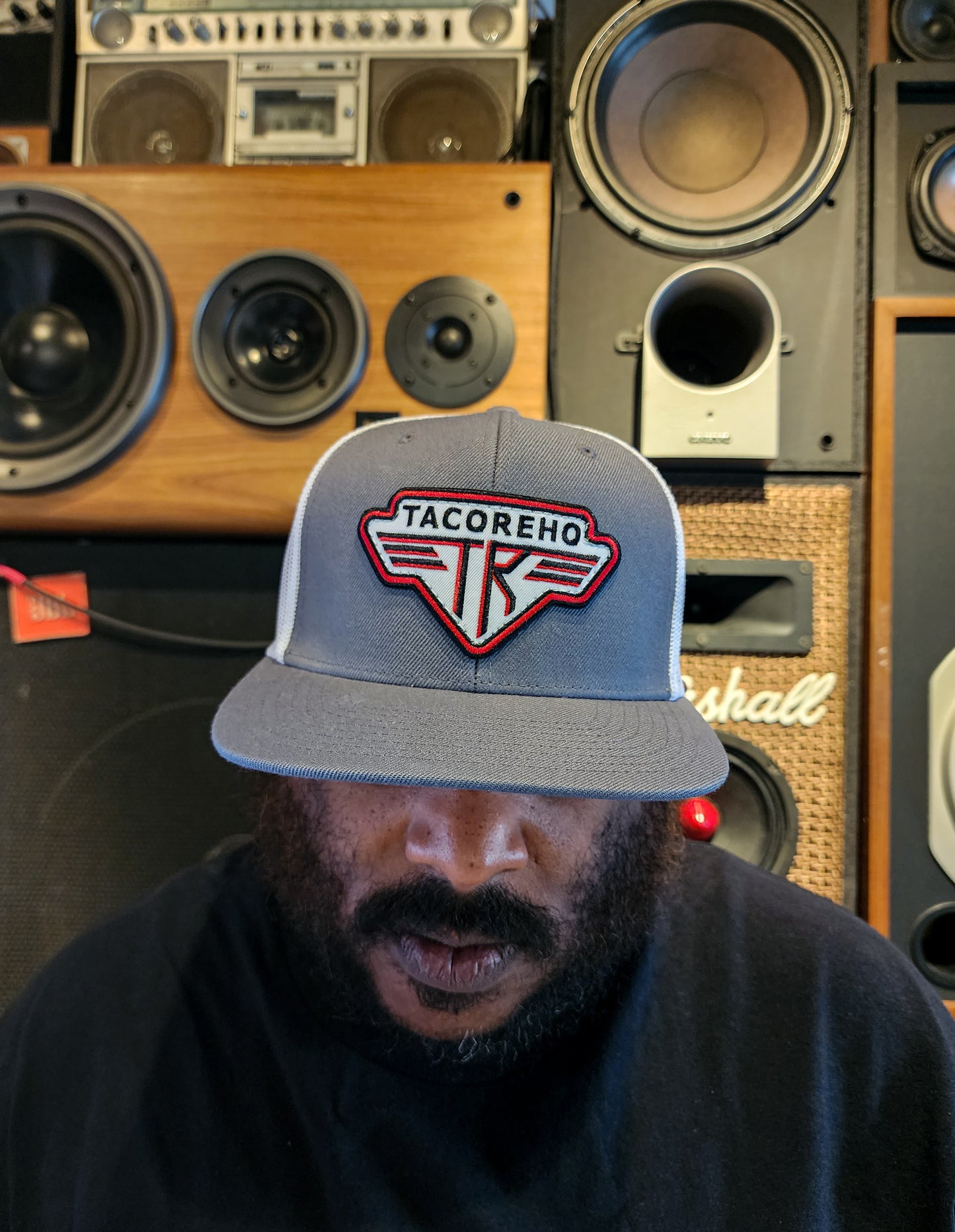 Grey Van Halen Patch Hat